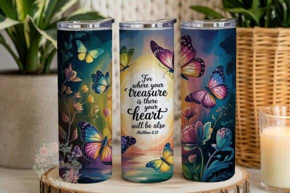 Ethereal Butterfly Scripture Tumbler: A Designer's Review