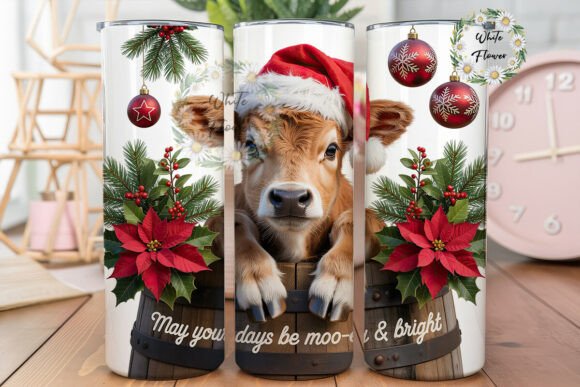 Festive Baby Calf 20oz Tumbler Wrap