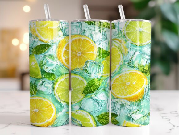 Fresh Mint Citrus Ice 20oz Tumbler Wrap
