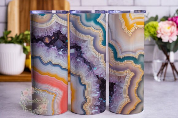 Geode Agate Crystal 20oz Tumbler Wrap