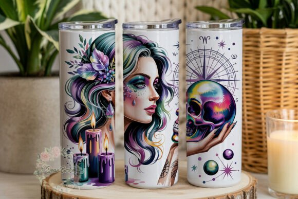 Mystic Witch Skull 20oz Tumbler Wrap: A Designer's Review