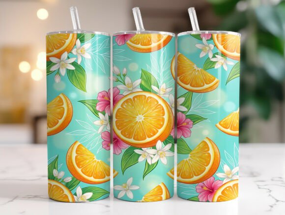 Orange Slice Floral Citrus Tumbler Wrap Review