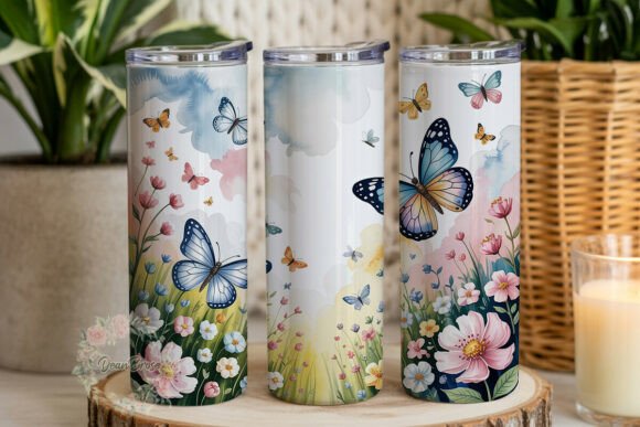 Pastel Butterflies Floral 20oz Tumbler Review