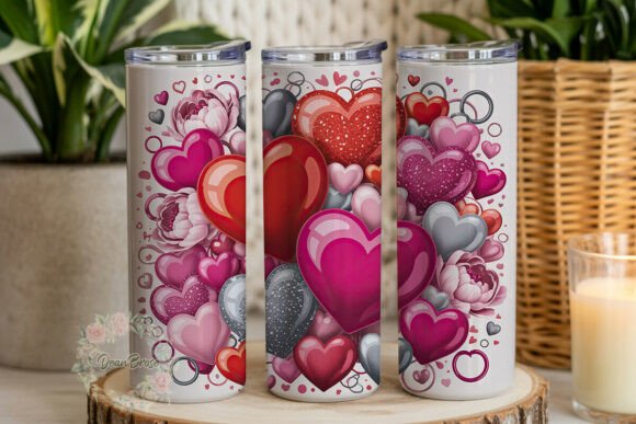 Pink Glitter Heart Love 20oz Tumbler Review