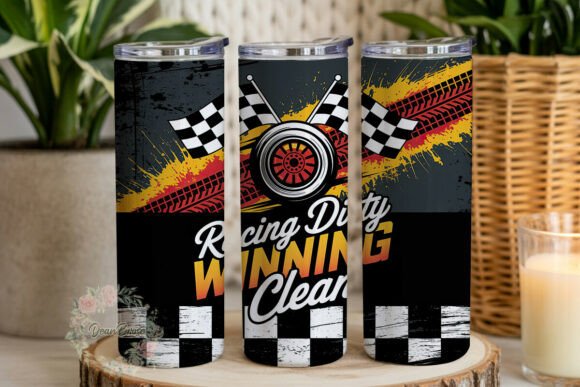 Racing Dirty Grunge 20oz Tumbler Wrap Review
