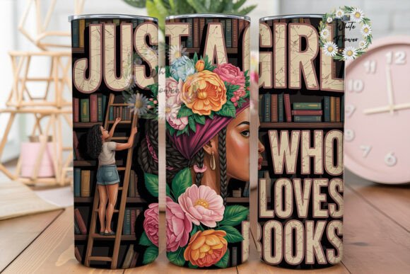 Review: Book Lover Afro Girl 20oz Tumbler Wrap Design