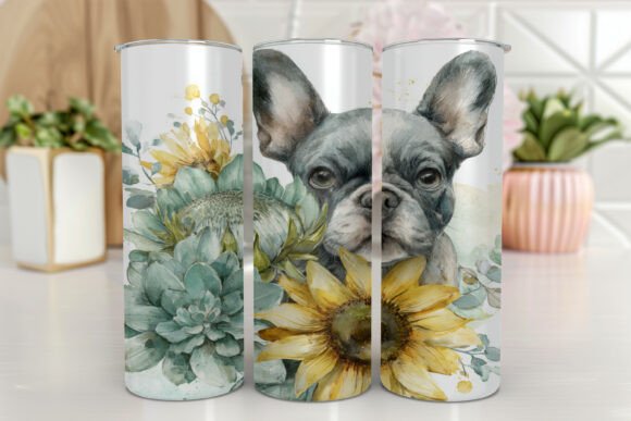 Review: Floral French Bulldog 20oz Tumbler Design