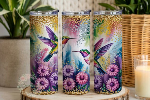 Review: Hummingbird Floral Glitter 20oz Tumbler Design