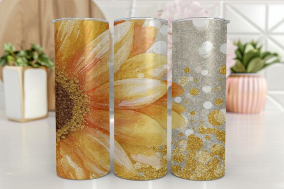 Sunflowers Gold Glitter Tumbler Wrap: A Designer's Review