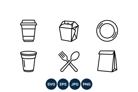 Takeout Coffee Cup and Dining Utensils