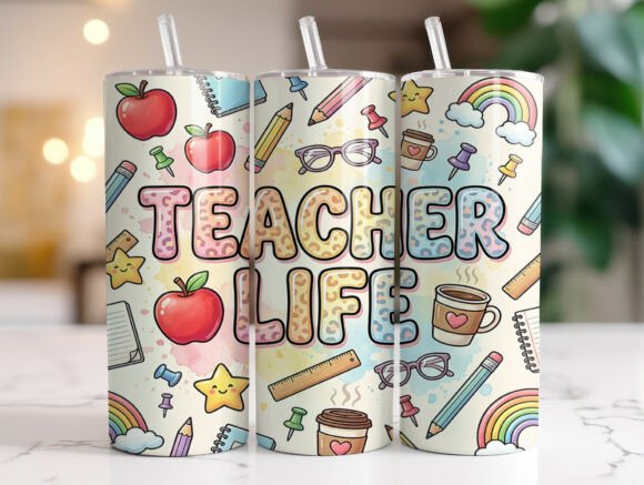 Teacher Life 20 Oz Skinny Tumbler Wrap Review