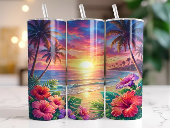 Tropical Beach Sunset 20 Oz Tumbler Wrap Review